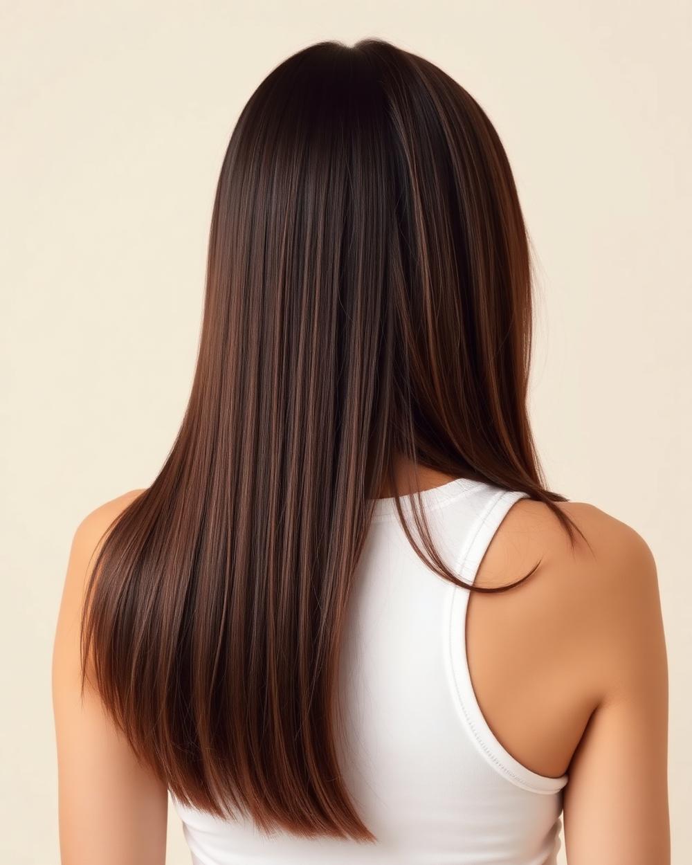 Before hair extension transformation